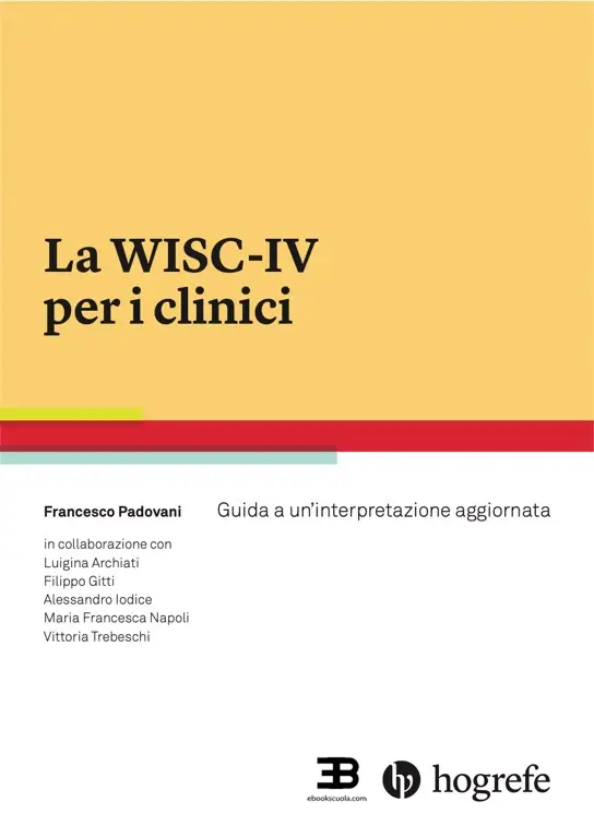 Copertina ebook ECM La WISC-IV per i clinici